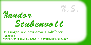 nandor stubenvoll business card